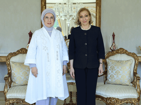 Emine erdogan lubnan basbakaninin esi sahar selam ile gorustu 8tE6gWFs
